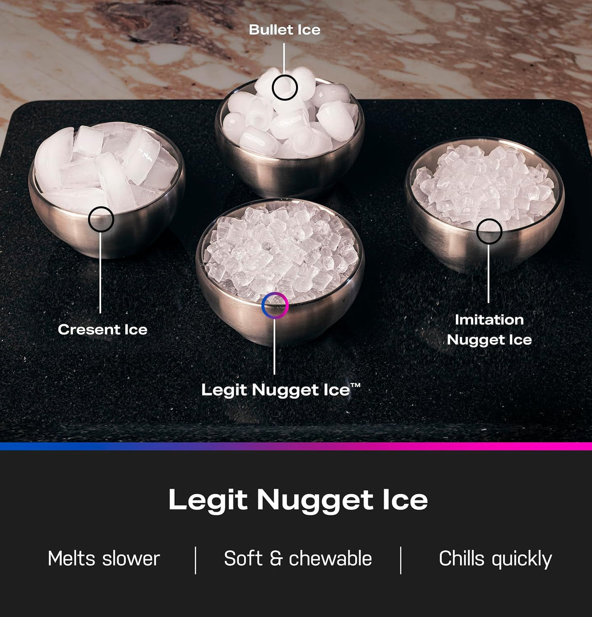 GE Profile Opal 2.0 XL Countertop Nugget Ice Maker Stainless Steel