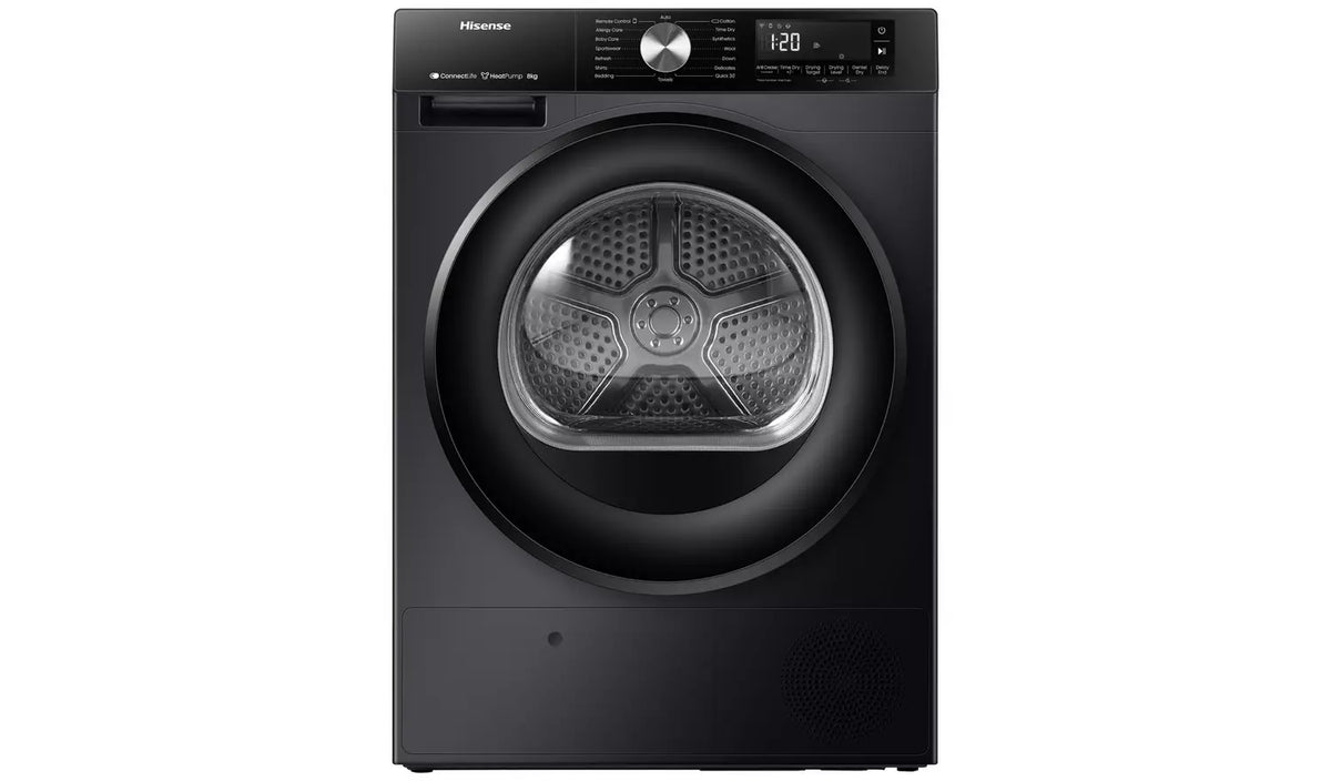 Hisense DH3S802BB3 8KG Heat Pump Tumble Dryer - Black
