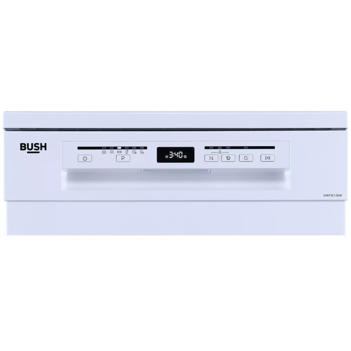 Bush DWFSE126W Full Size Dishwasher - White - E Rated  (EX-DISPLAY/C)