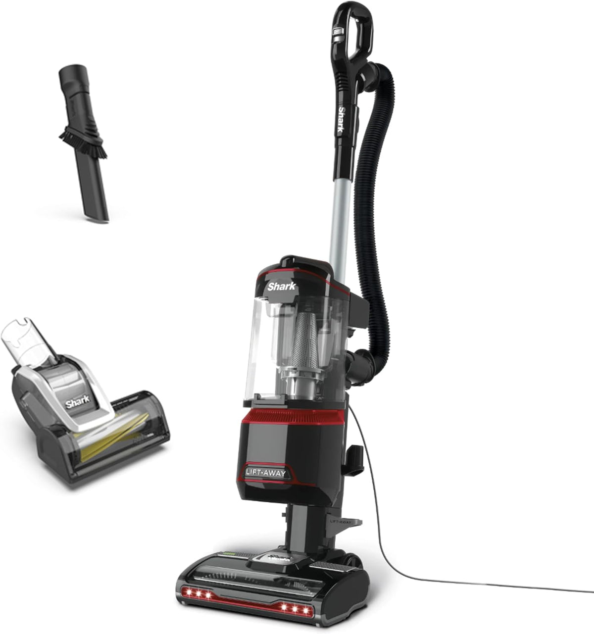 Shark Upright Corded Vacuum Cleaner 750W, 1.1L, Lift-Away, Pet Model, LED Headlights, Anti-Allergen, 8m Cord, Pet & Multi-Surface Tools