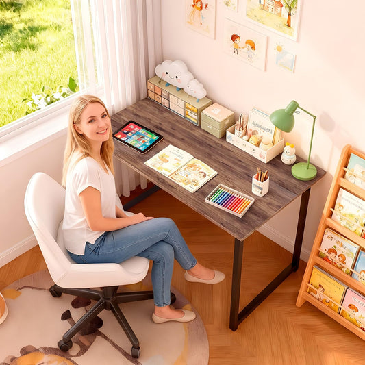 PayLessHere | 32 Inch Computer Desk | Brown | Sturdy Office Desk